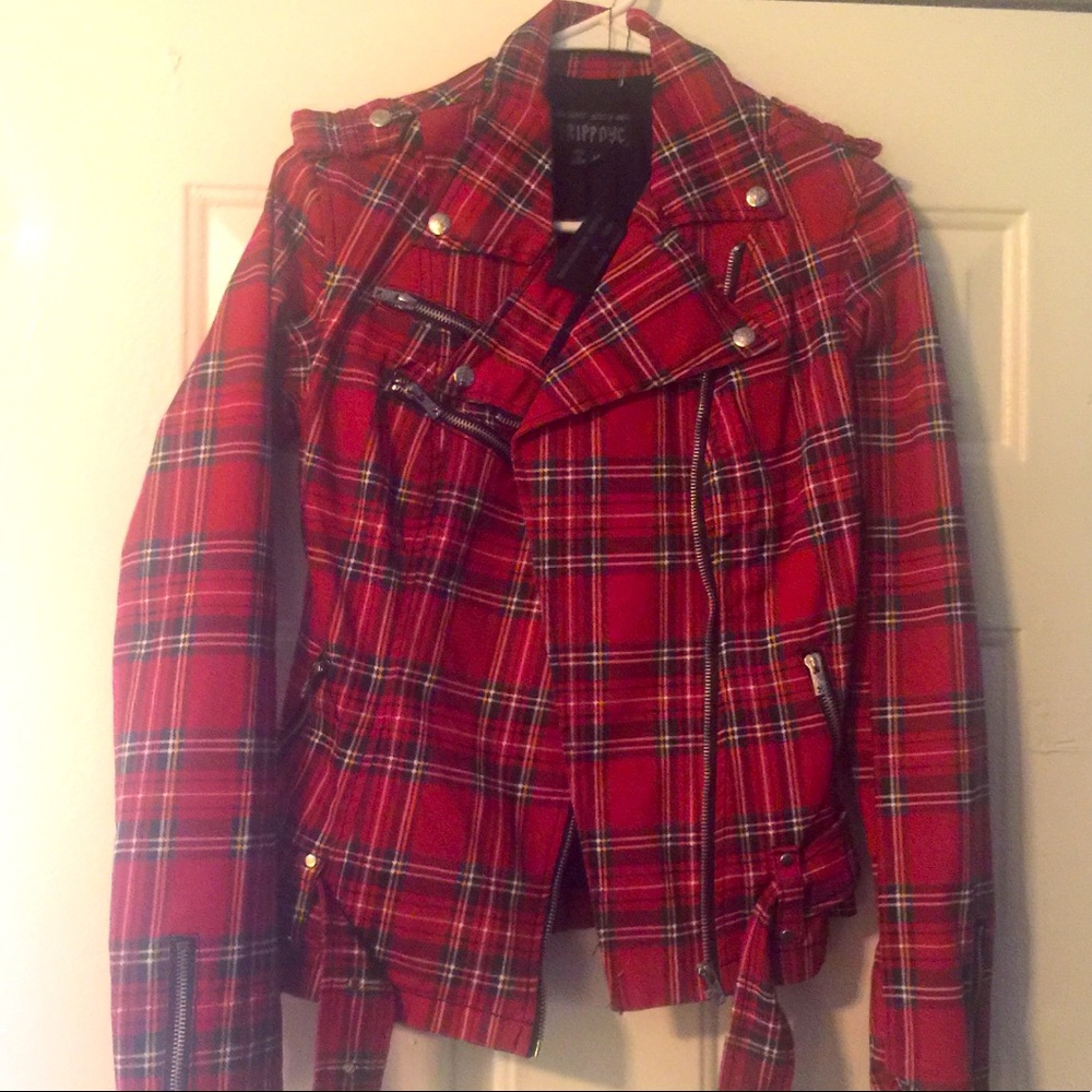 Tripp NYC Plaid Punk jacket S/M Like new